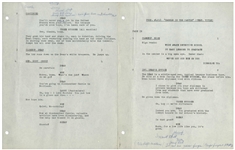 Moe Howard's Own Three Stooges' Script for ''Scotched in Scotland'' From 1954, With Hand-Annotations by Moe Including His Signature -- From the Personal Estate of Moe Howard